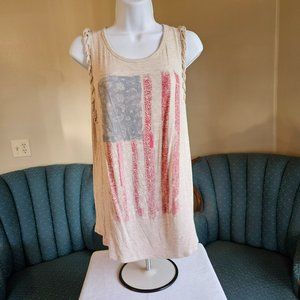Maurices GUC Size M Patriotic Braided Tank Top-Item #510